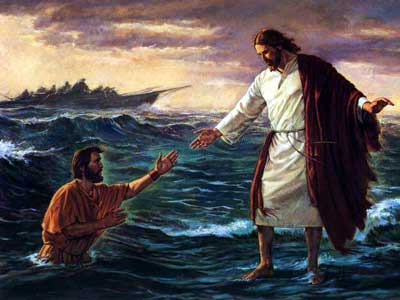 Gesù cammina sulle acque. Pietro
