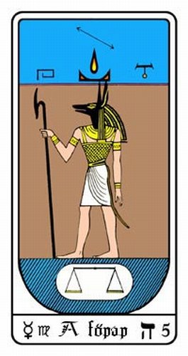 5. Arkánum, A főpap - Egyiptomi tarot