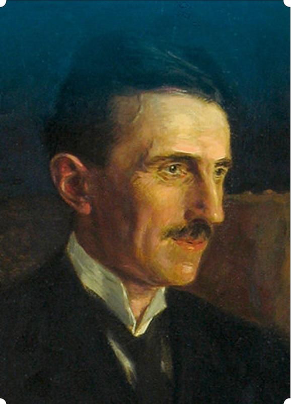 Nikola Tesla - Ritratto Blu